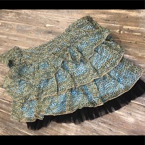 Cheetah Print Skirt Forever 21 sz XS